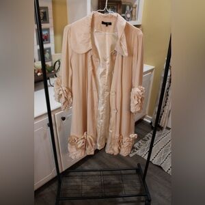 Boutique Blush Ruffle Trim Statement Jacket / Cardigan